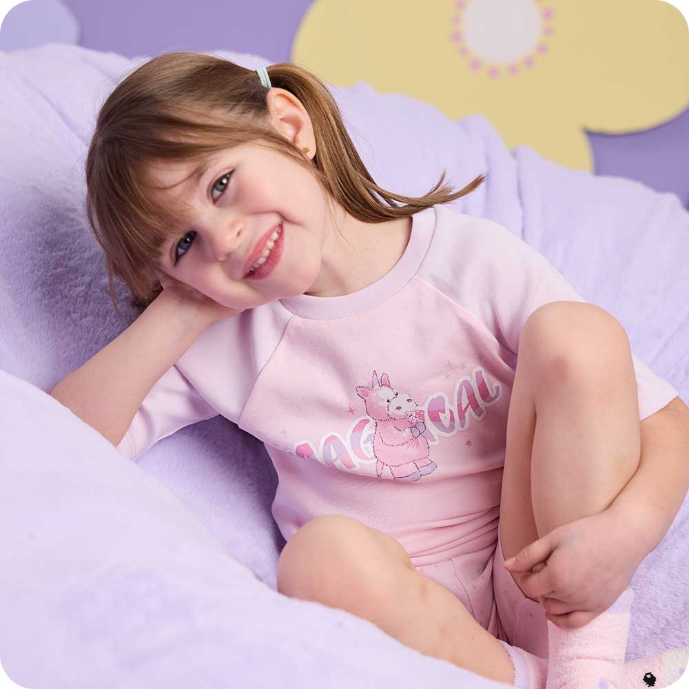 Alternative view of Unicorn Shorties Pajamas