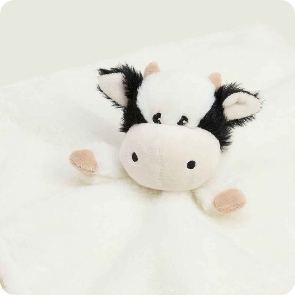 Alternative view of Black and White Cow Lovey Blanket Warmies
