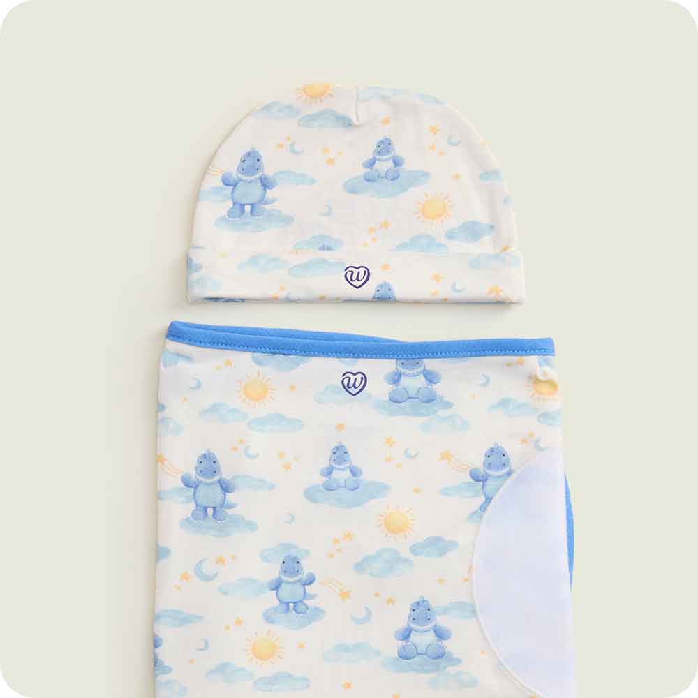 Trex Swaddle & Beanie Gift Set