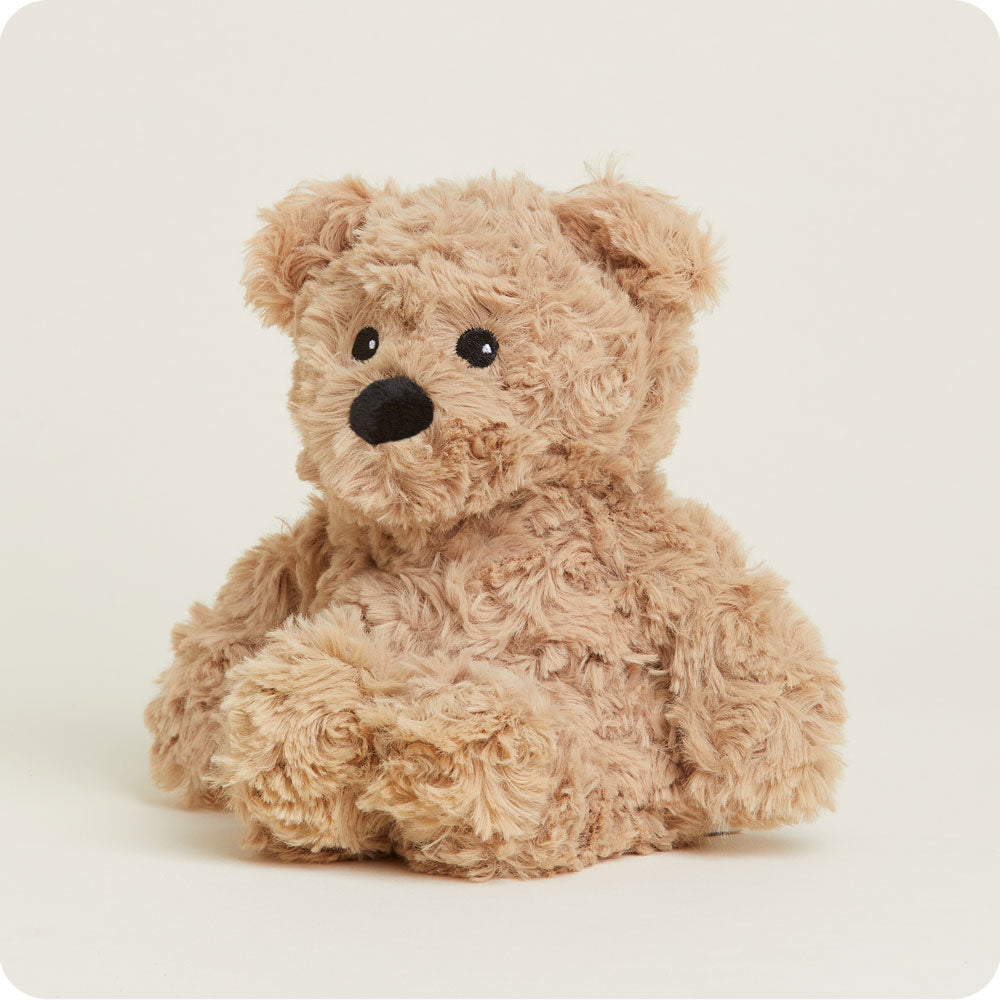 Brown Curly Bear Warmies Junior - Image 3
