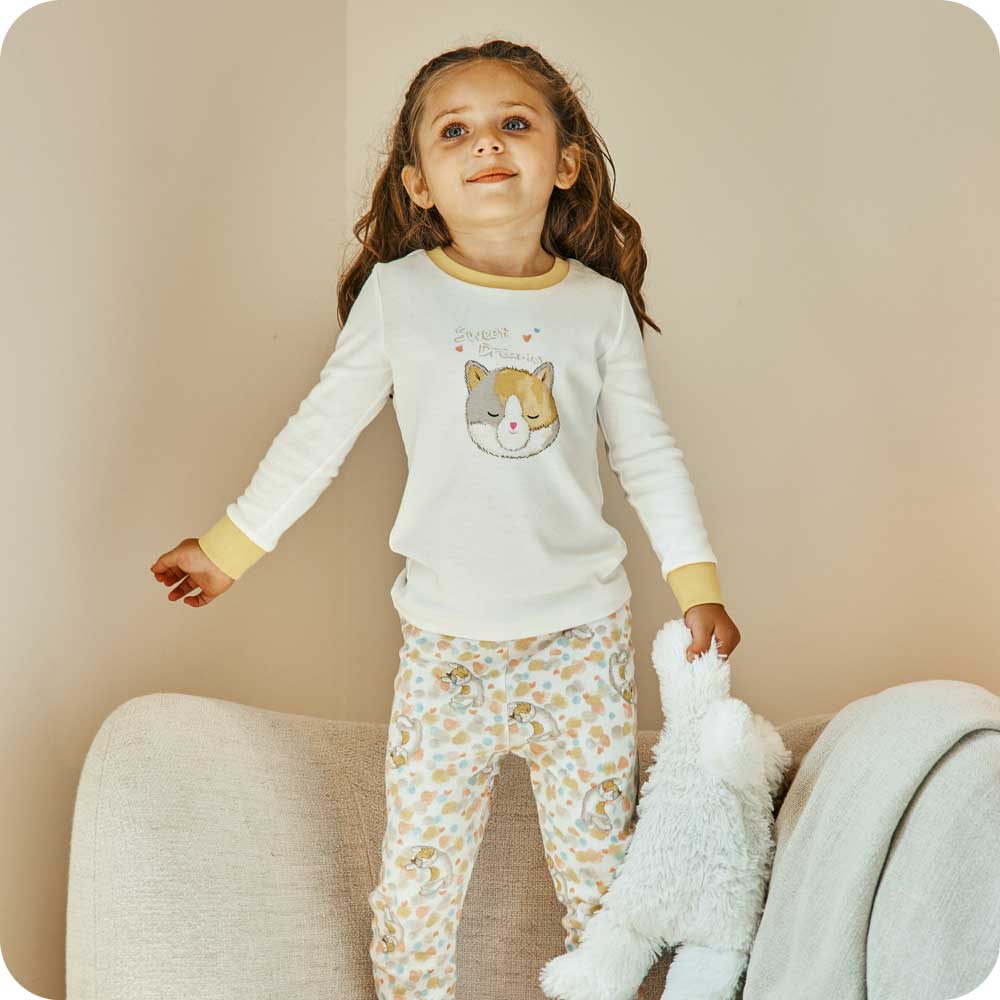 Alternative view of Calico Cat Long Pajamas