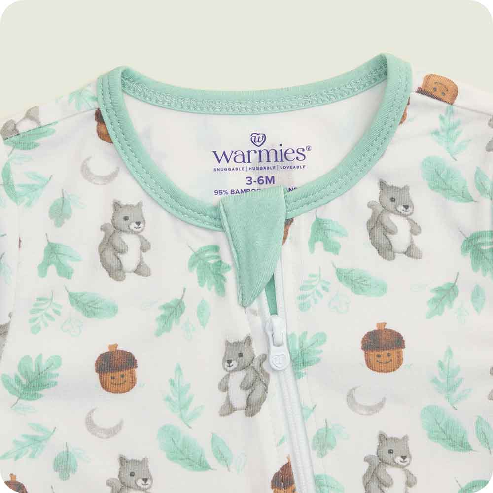 Gray Squirrel Footie Pajamas - Image 3