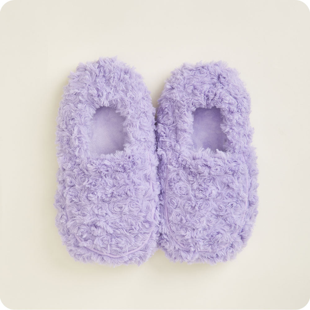 Curly Purple Slippers Warmies
