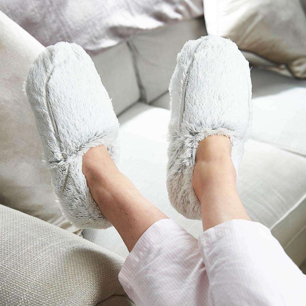 Marshmallow Gray Slippers Warmies - Image 3