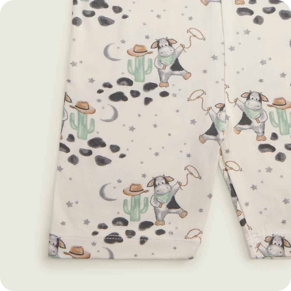 Black and White Cow Shorties Pajamas - Image 3