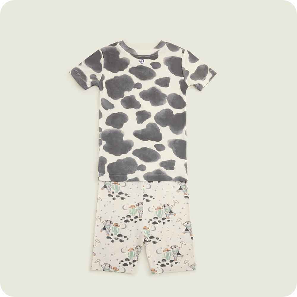 Black and White Cow Shorties Pajamas - Image 4