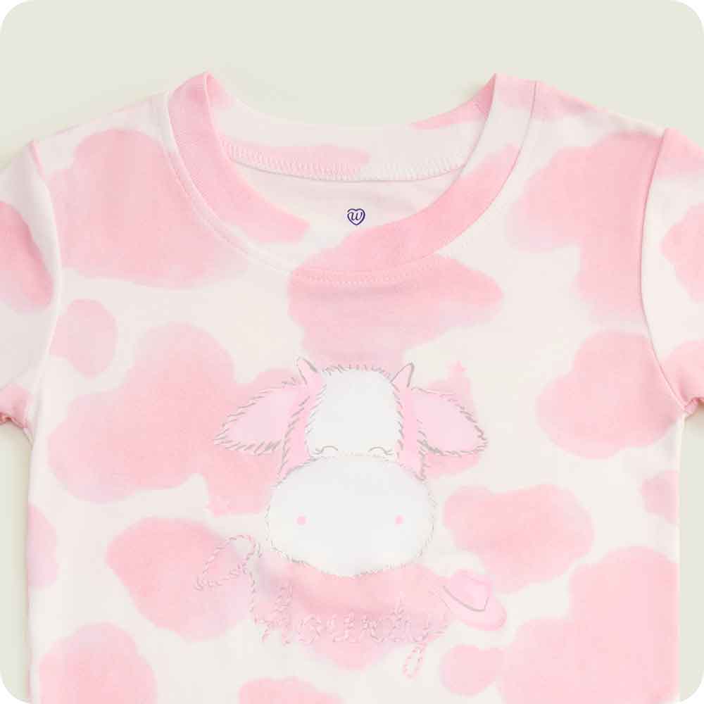 Alternative view of Strawberry Cow Shorties Pajamas