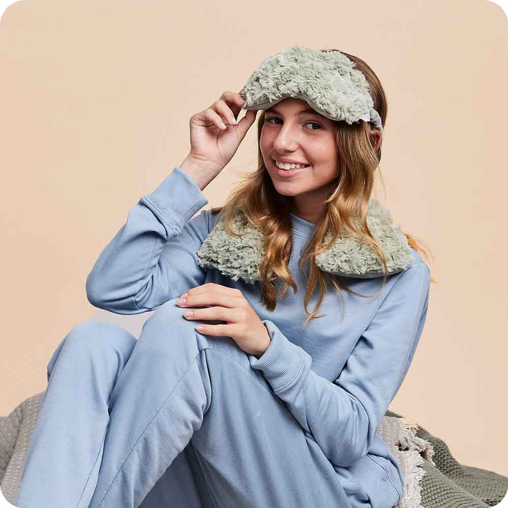 Alternative view of Curly Sage Green Neck Wrap Warmies