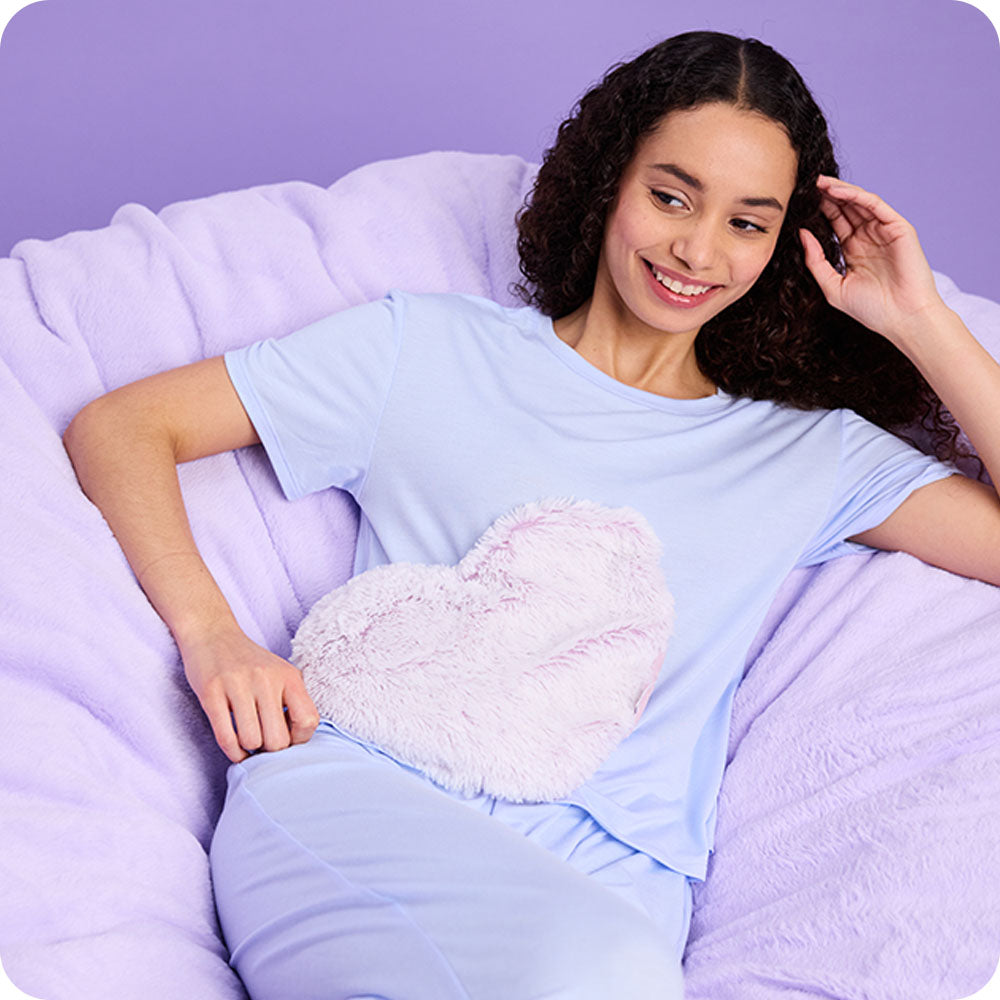 Alternative view of Marshmallow Lavender Heart Heat Pad Warmies