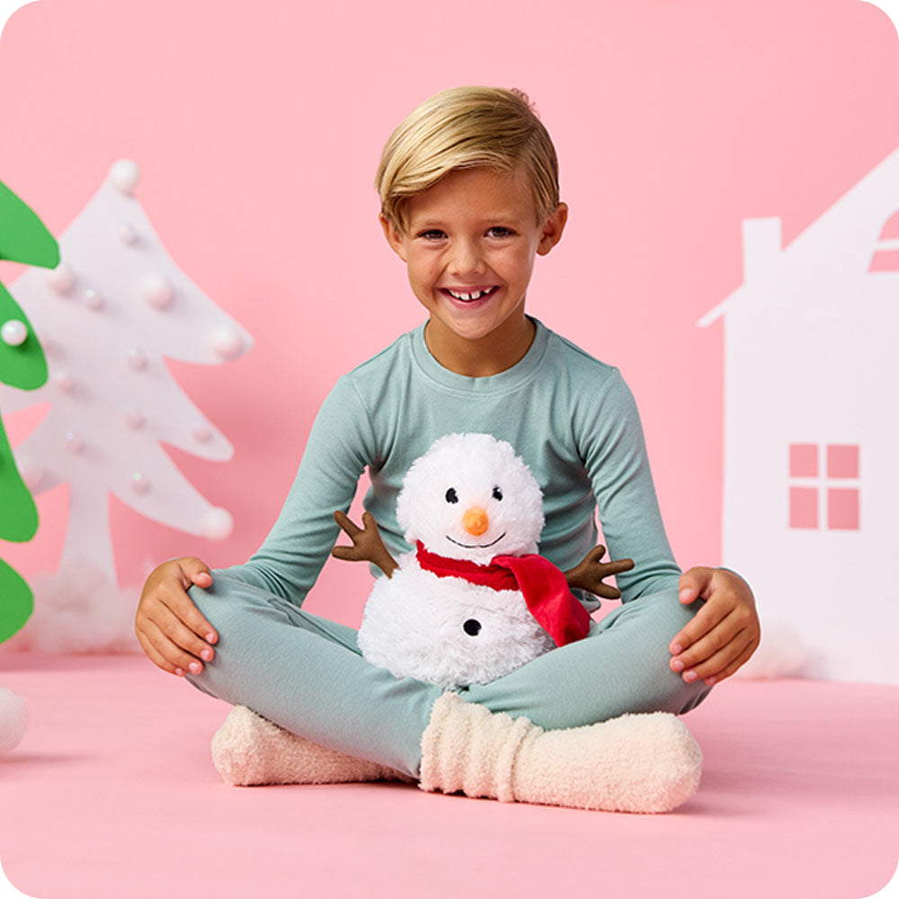 Red Scarf Snowman Warmies - Image 3